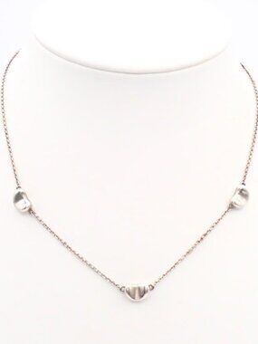 Tiffany & Co. Elsa Peretti Triple Bean Necklace 925